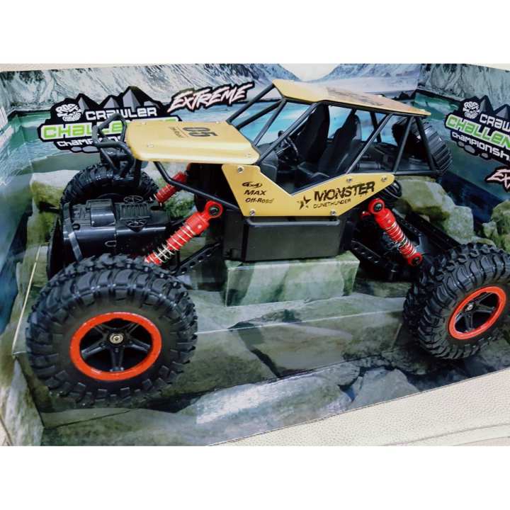 ROCK CRAWLER รถบังคับ ขนาด 1:16 สเกล รีโมท 2.4GHz 4wd รถไต่หิน รถบักกี้ รถออฟโรด ตัวถังทำจาก Alloy ลุยน้ำ ได้ มีเสียงในตัว เสมือนจริงสุดแรง สุดลุย NO.0137