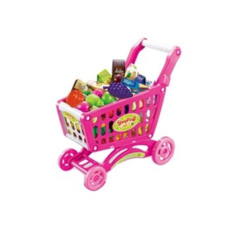 รถเข็นช็อปปิ้ง ชมพู shopping cart
