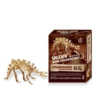 SaiDeng (Stegosaurus) ขนาดใหญ่โครงกระดูกไดโนเสาร์ชุดขุดฟอสซิลประกอบของเล่นเครื่องมือขุด - INTL