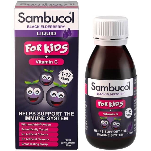 ซื้อที่ไหน Sambucol Black Elderberry Liquid For Kids + Vitamin C