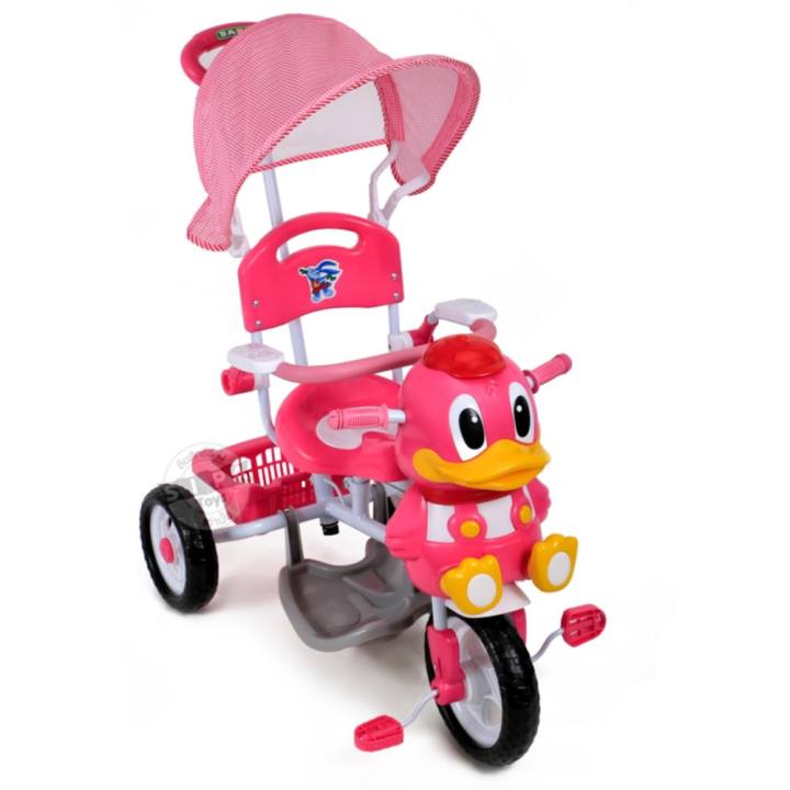Sipatoys รถจักรยานเด็กสามล้อปั้นหน้าเป็ด สีชมพู