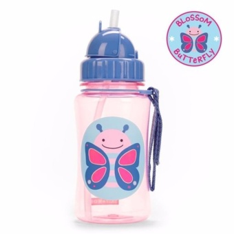 Skip Hop ถ้วยหัดดื่ม กระติกน้ำ พร้อมหลอด ZOO Straw Bottle