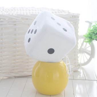 Soft Dice Plush Toy Cute 6 Colors Creative Party Game Dice Toy Kids Toy White 6cm - intl