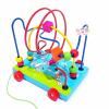 Todds  Kids Toys ของเล่นเสริมพัฒนาการ ของเล่นของเล่นไม้ชุดขดลวดฝึกสมาธิพร้อมล้อลากจูงสำหรับหัดเดิน (สีฟ้า)