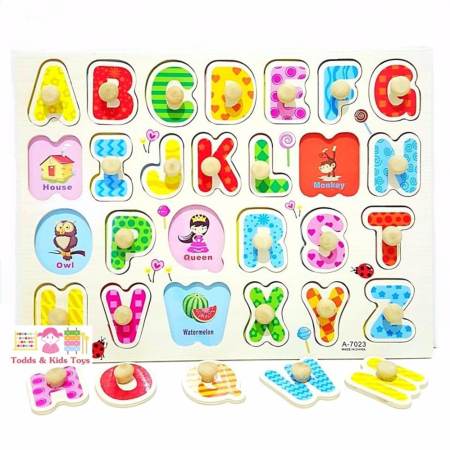 Todds  Kids Toys ของเล่นเสริมพัฒนาการ เซทหมุดไม้ รวมจิ๊กซอว์เสริมความรู้ 8 เเผ่น (ภาษาไทย-อังกฤษ ตัวเลขเเละสัตว์ต่างๆ)