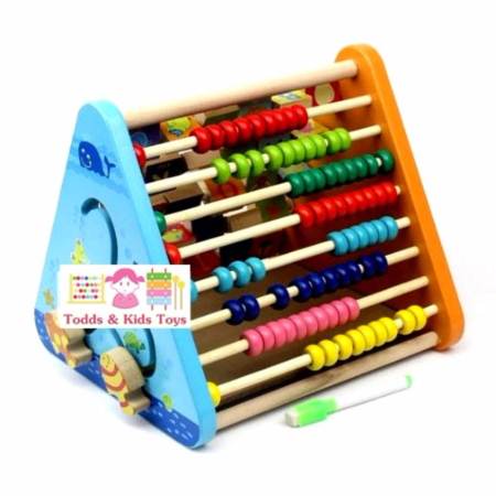 Todds   Kids Toys ของเล่นไม้เสริมพัฒนาการ ชุดสามเหลี่ยมกิจกรรม5 in 1