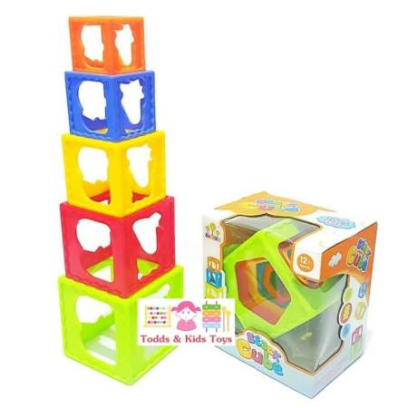 Todds  Kids Toys ของเล่นเสริมพัฒนาการ บล็อกเรียงซ้อน Stack Cube