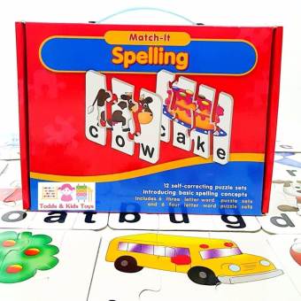 Todds & Kids Toys ของเล่นเสริมพัฒนาการ Match It Spelling จิ๊กซอว์จับคู่ภาพกับคำศัพท์ภาษาอังกฤษ