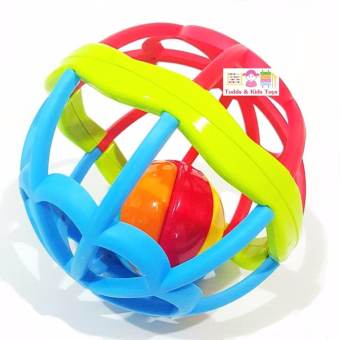 Todds & Kids Toys ของเล่นเสริมพัฒนาการบอลนิ่ม ยางกัด เขย่าเสียงกรุ๊งกริ็ง  BPA Free Baby Soft Ball
