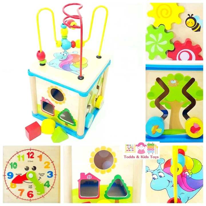 Todds & Kids Toys กล่องกิจกรรม 5 in 1 หยอดบล็อค ขดลวด...