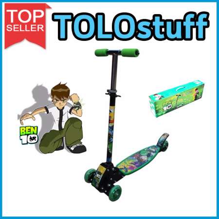 TOLOstuff สกู๊ดเตอร์ 3ล้อ สีเขียว ลายเบนเทน (สินค้าลิขสิทธิ์แท้) จัดส่งด่วนใน 48 ชม.