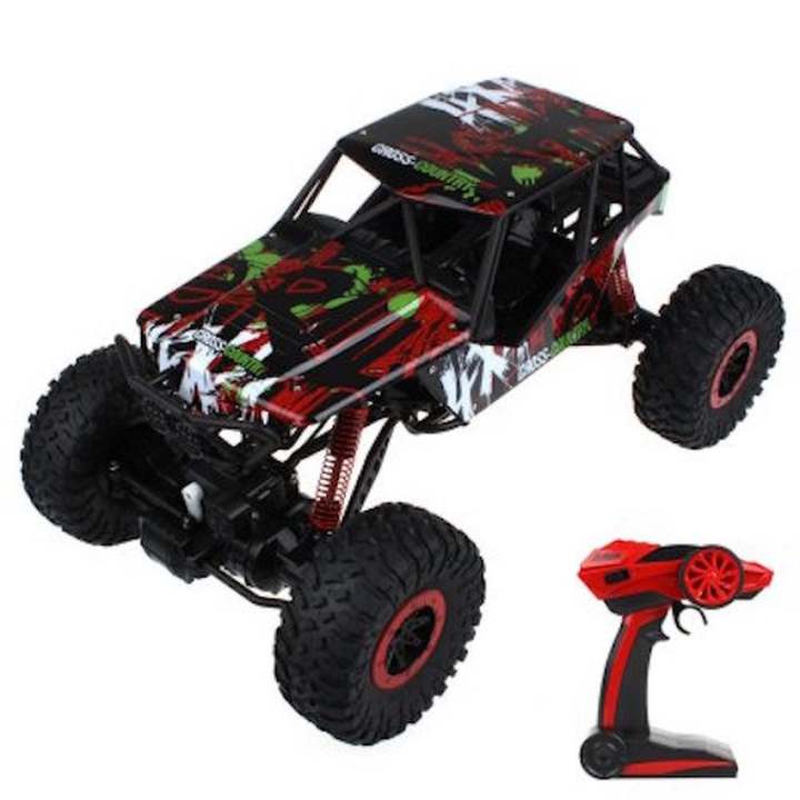 Uni รถบังคับวิทยุ รถบังคับดริฟ รถบังคับไฟฟ้า รถไต่หิน 2.4ghz 4WD Rock Crawler 1:10 - (สีแดง)