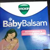 Vicks Babyrub Babybalsum สูตรอ่อนโยน สำหรับเด็กทารกอายุ3เดือนขึ้นไป (50 g.)