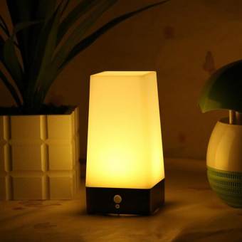Wireless Motion Sensor Bedroom Night Light Battery Powered LED Table Lamp - intl
