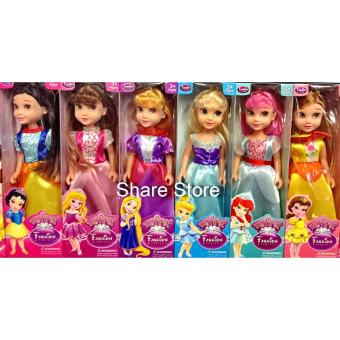 Worktoys ตุ๊กตาชุดรวมเจ้าหญิง 6 ตัว ตุ๊กตาเจ้าหญิง Disney Princess 