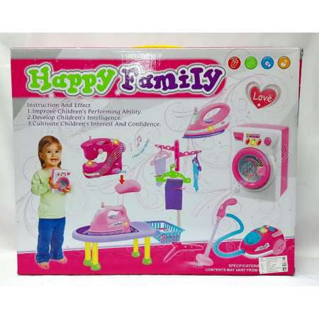 Worktoys ชุดเตารีดจำลอง โต๊ะรีดผ้าของเล่น พร้อมเครื่องซักผ้า มีไฟ มีเสียง