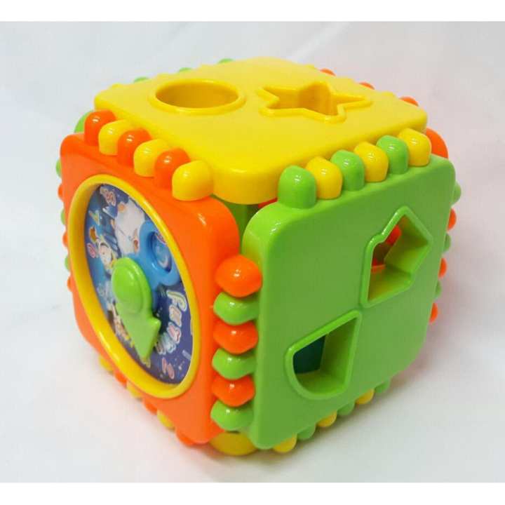 Worktoys ของเล่น หยอดบล็อค พร้อมนาฬิกาและฟันเฟือง