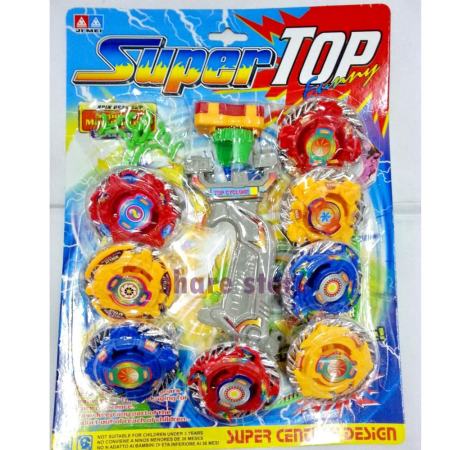 Worktoys ลูกข่าง 8 อัน พร้อมฐานจับดึง
