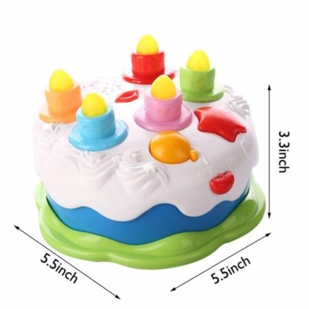 share ของเล่นเด็ก เค้กวันเกิด มีเสียงมีไฟ Baoli Happy Cake NO.602