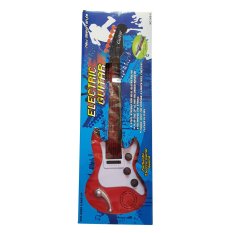 share  ของเล่น กีตาร์ร็อค กีต้าร์ไฟฟ้า Electric Guitar มีเสียง มีไฟ (สีแดง)