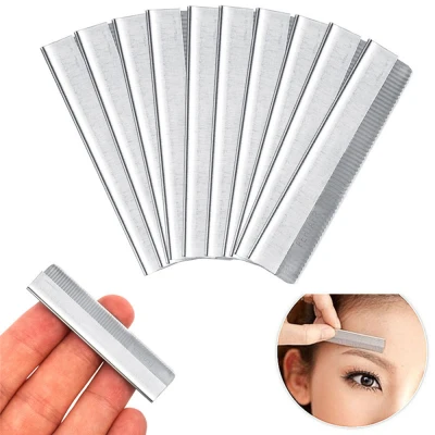 IQXHTW Portable Stainless Steel Hair Remover Tool Eyebrow Shaper Eye Brow Shaping Blades Shaver Eyebrow Trimmer Eyebrow Blade Replace Blade Eyebrow Cutter