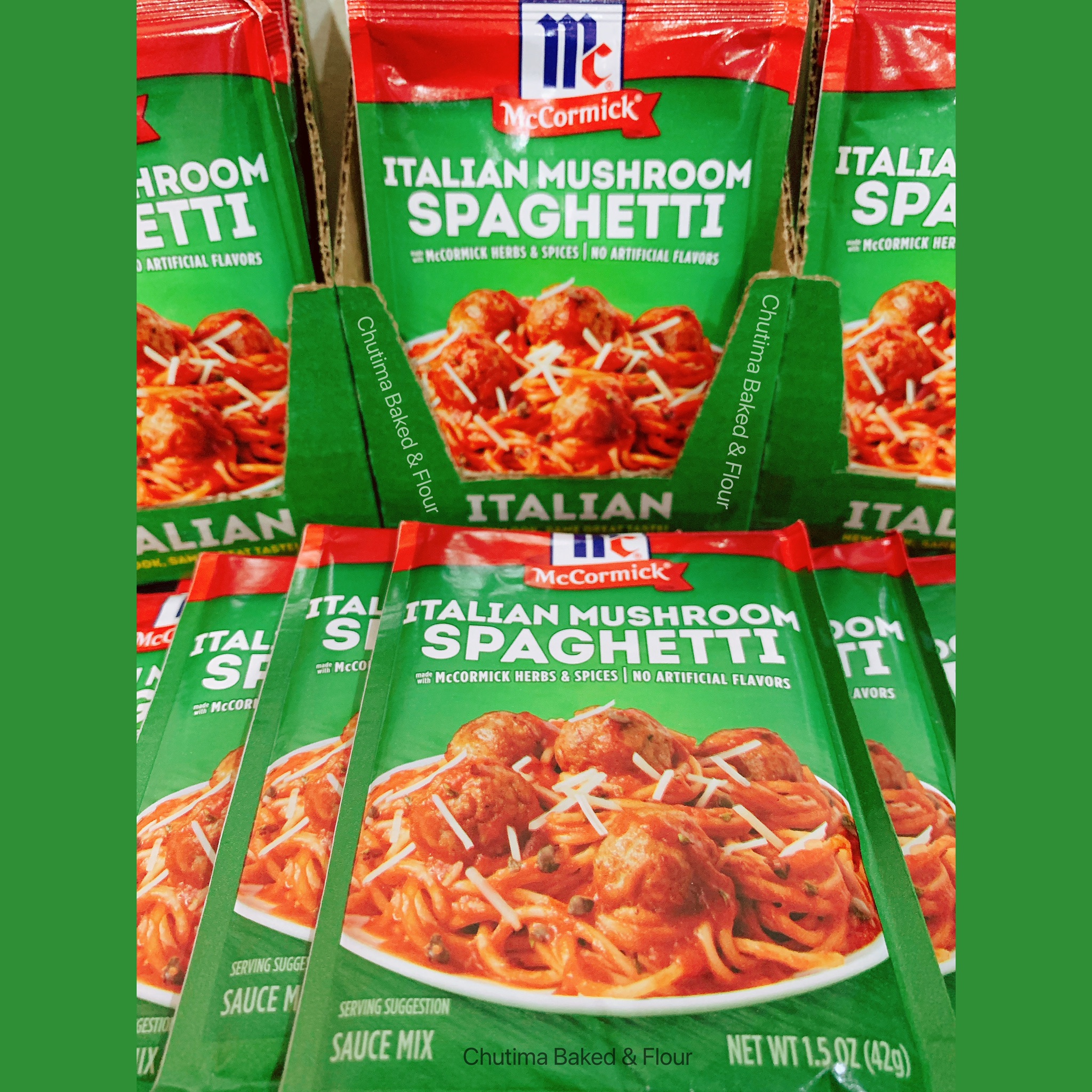 McCormick Italian Style Spaghetti Sauce Mix with Mushrooms 42g. แม็คคอร์มิค อิตาเลี่ยน มัชรูม สปาเก็ตตี้ ซอส มิกซ์ 42กรัม.