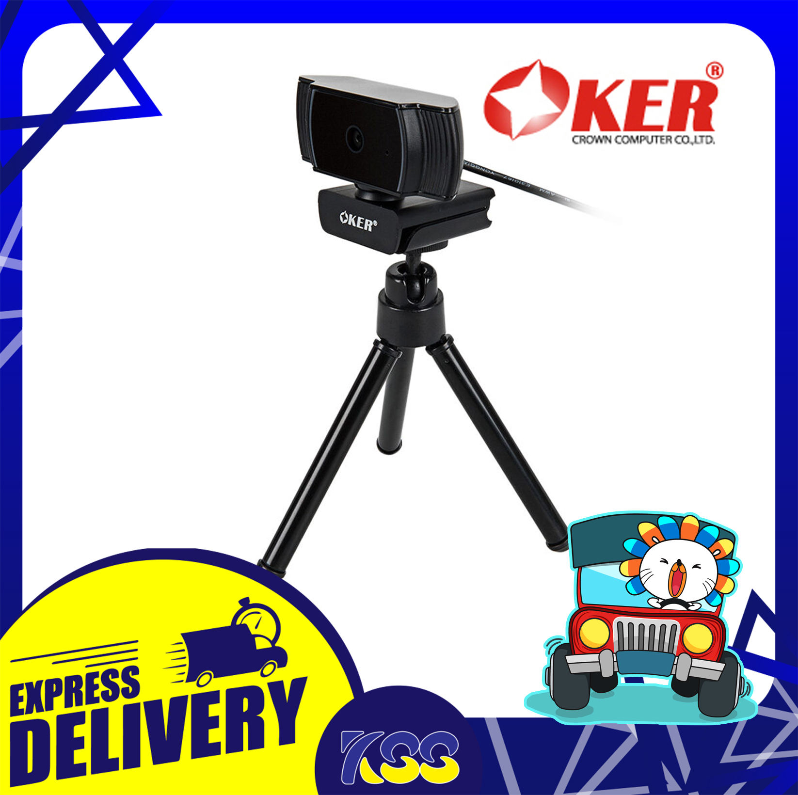 กล้องเว็บแคม WEBCAM OKER A229 Full HD 1080P รองรับ Autofocus มีขาตั้งกล้อง