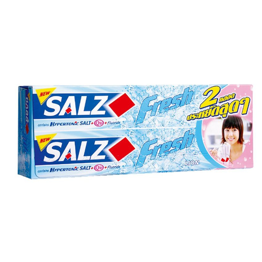 ร้านไทย ส่งฟรี ﻿SALZ ซอลส์ยาสีฟันเฟรช160ก. x2 เก็บเงินปลายทาง