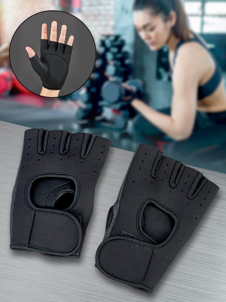 ถุงมือแบบ Half-Finger สำหรับใส่เล่นฟิตเนส ถุงมือฟิตเนส Half-Finger Fitness Gloves