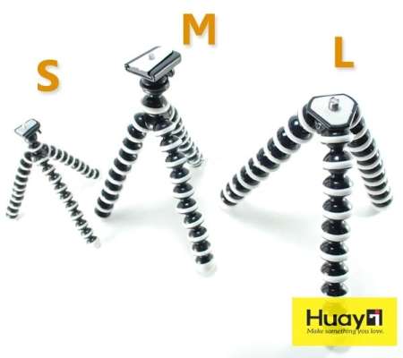 Huayi (หัวอี้) ขาตั้งกล้องแบบหนวดปลาหมึก Gorillapod ดัดได้ ดัดง่าย ดัดดี ใช้ดี ใช้ง่าย ราคาสุดคุ้ม!! S, M, L