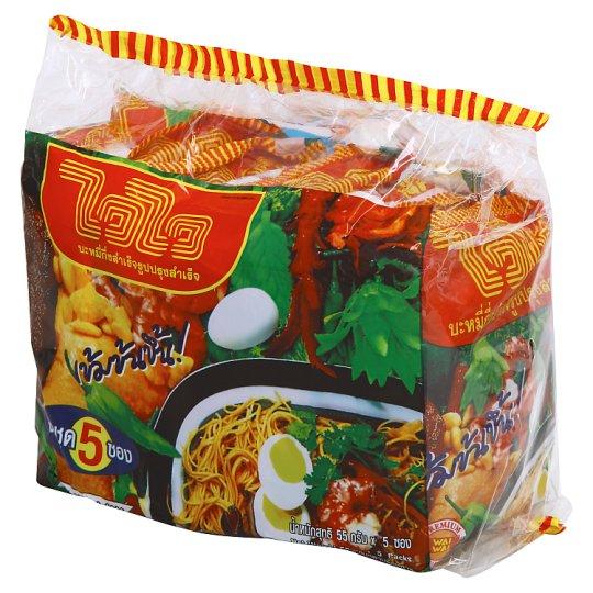 ✨ฮิตสุด✨ ไวไว บะหมี่กึ่งสำเร็จรูปปรุงสำเร็จ 55กรัม x 5 ซอง Wai Wai Oriental Style Instant Noodles 55g x 5pcs