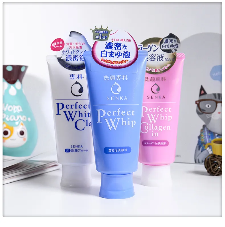 Senka Perfect Whip 120g Made in Japan เซนกะ โฟมล้างหน้า เนื้อวิปโฟมเนียนนุ่ม สะอาดล้ำลึก ชุ่มชื่นยิ่งขึ้น
