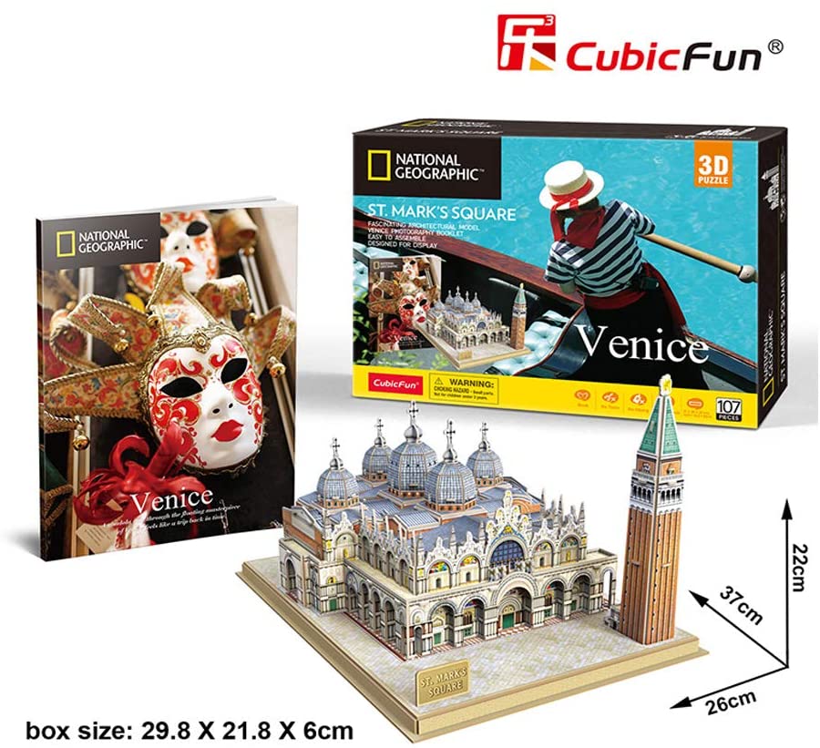 CubicFun St. Marks Square Venice 3D Puzzle DS0980h 107 Pcs