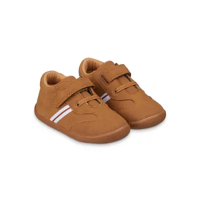 mothercare tan striped crawler shoes VE231