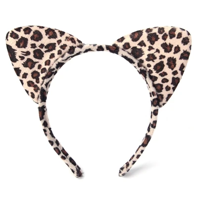 Fashion Women Plush Tiger Leopard Cat Ear Headband Hair Band Cosplay Party Fancy