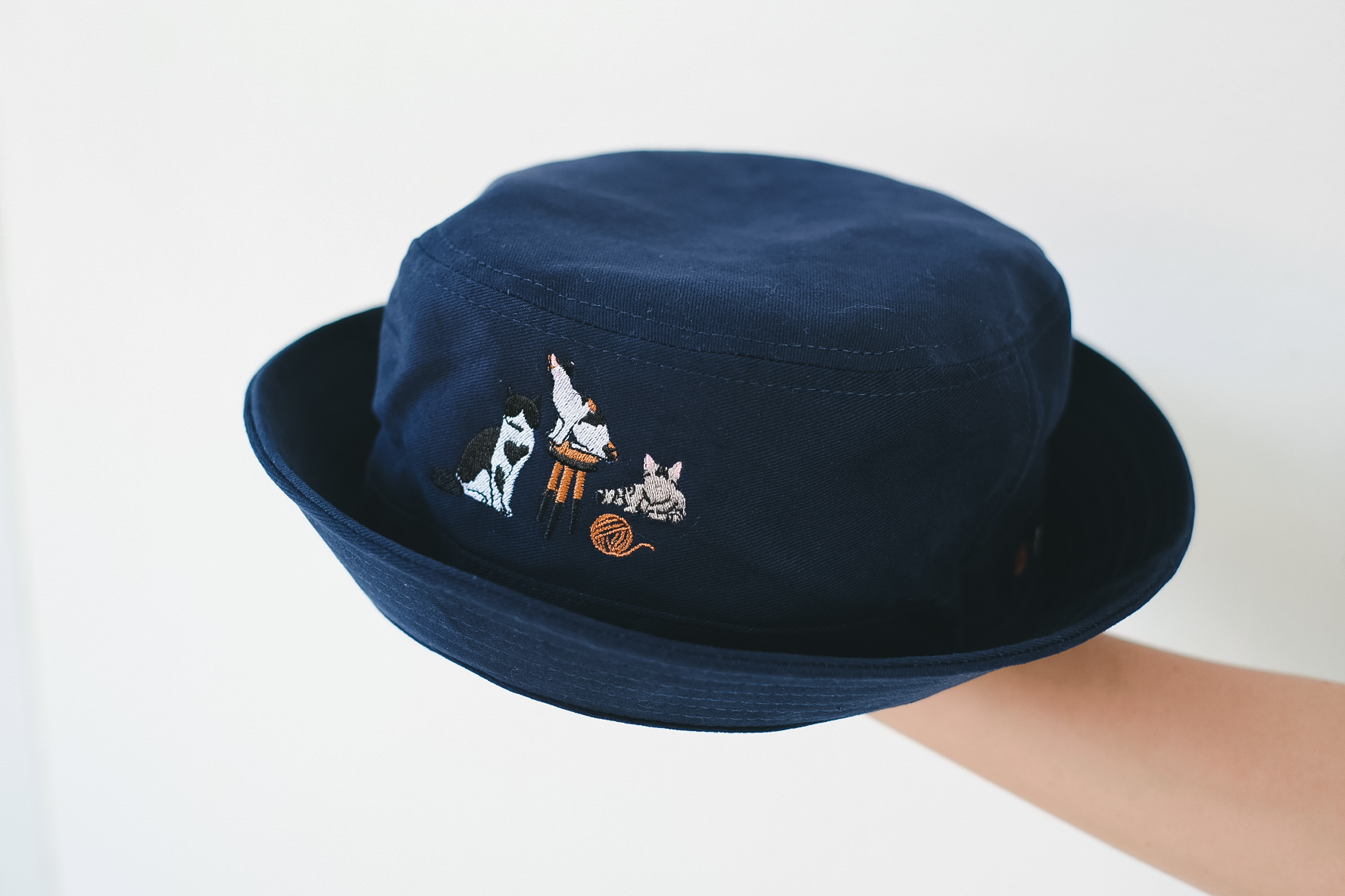 katji / Eco-friendly Bucket Hat สี Cat-Navy
