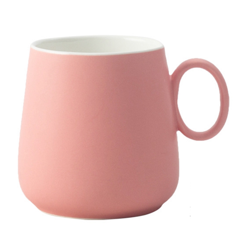 Ceramic Mug Leisure Milk Tea Shop Pot-Bellied Cup Single Ear Handle Mark Ceramic Coffee Cup