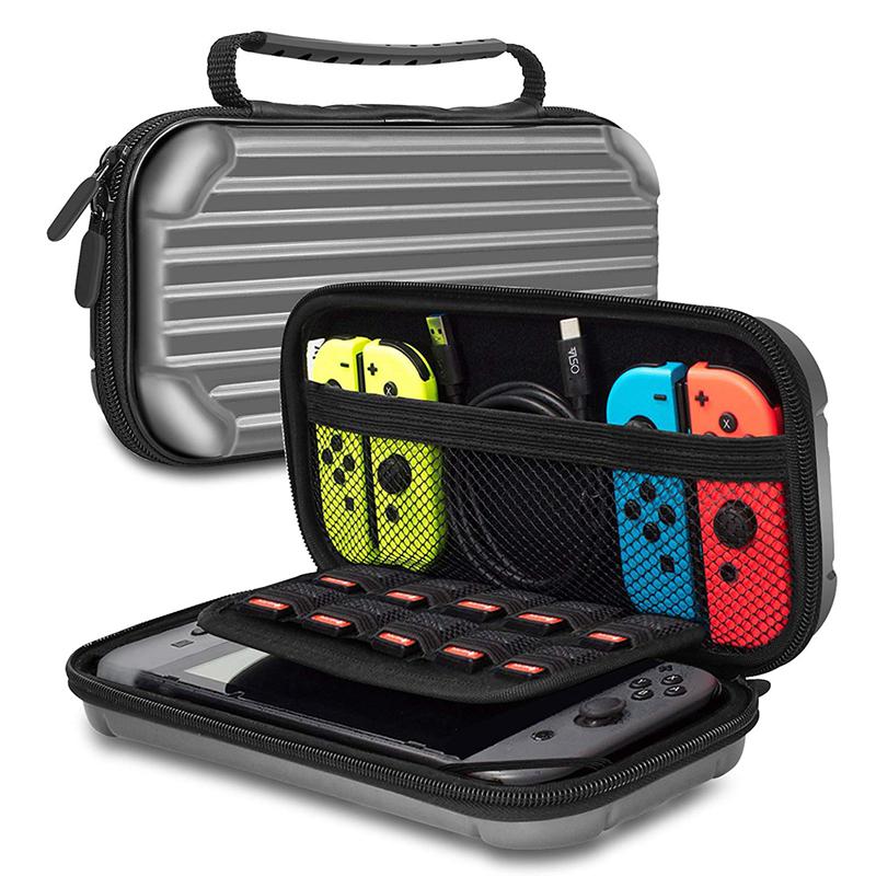 สำหรับ Nintendo Switch กระเป๋าถือ Carrier กระเป๋าเคสแข็ง Travel เคสเปลือกแข็งเก็บกระเป๋าสีเทา