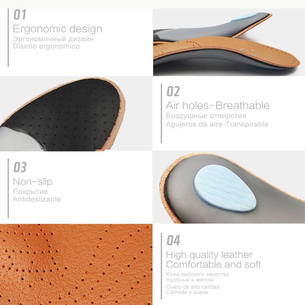 Half Arch Support Orthopedic Insoles Flat Foot Correct Feet Care Shoe