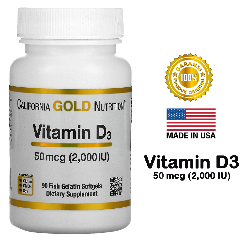 California Gold Nutrition, Vitamin D3, 50 mcg (2,000 IU), 90 Fish ...