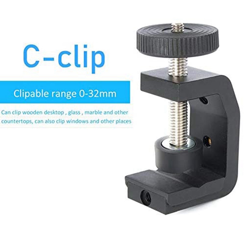 C Clamp with Screw Adjustable Camera Mount Clamps Bracket Desktop