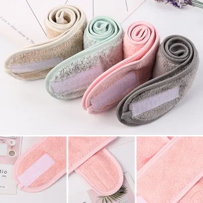 CORNER FASHION Soft Cleaning Cloth Women's Fashion Stretch Towel Shower Caps Facial Hairband Toweling Hair Wrap Makeup Head Band