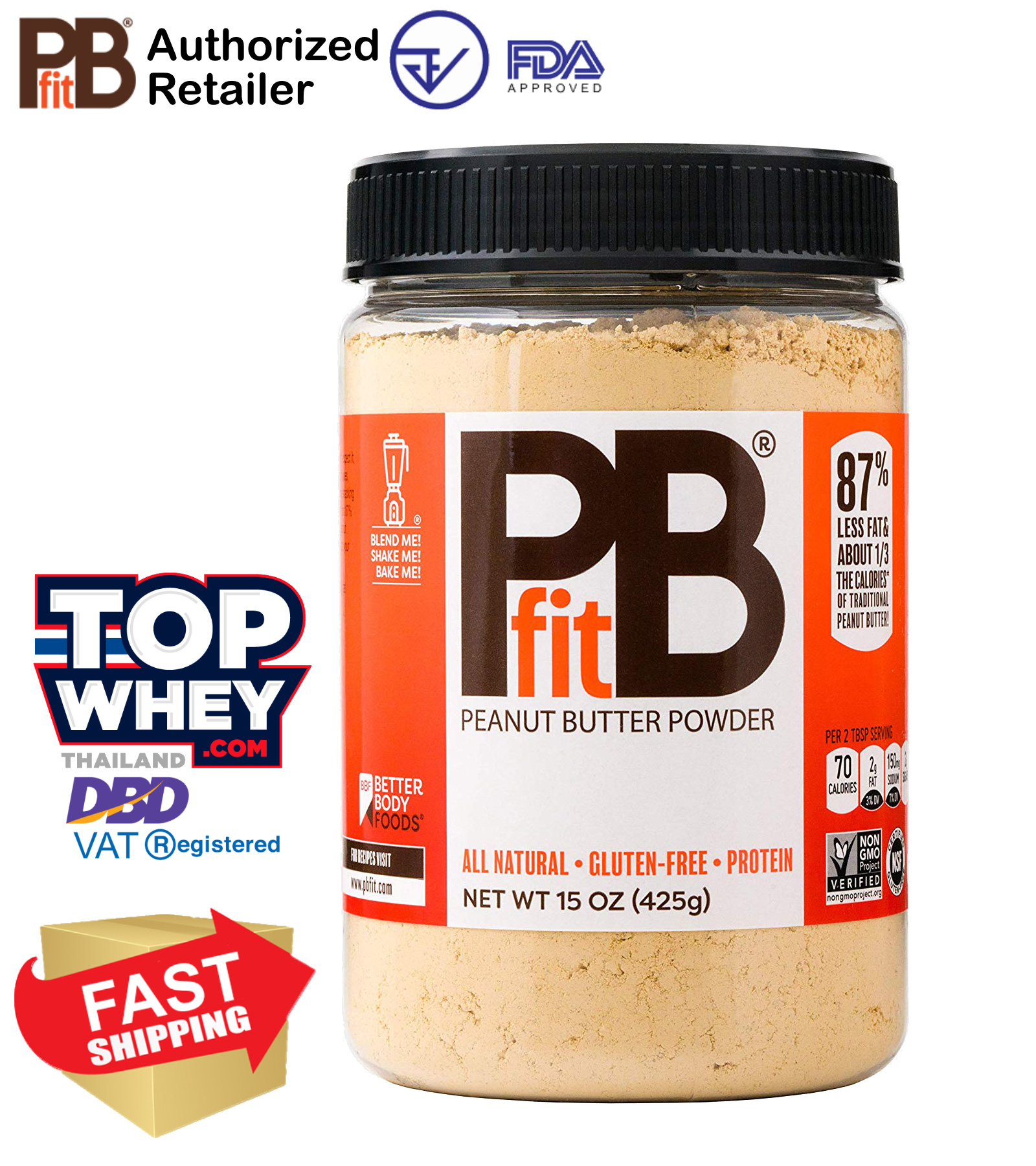 โปรโมชั่น PBfit Original All-Natural Peanut Butter Powder— 15 Oz (425g ...