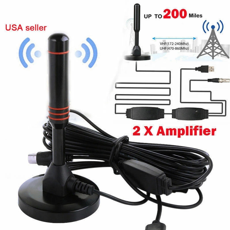 เครื่องรับสัญญาณดิจิตอล ราคาถูก   เสารับสัญญาณทีวี ดิจิตอล HD 200 Mile Range skywire TV Indoor 1080P 4K 16 ฟุต DIGITAL TV ANTENNA รุ่น DVB-T2