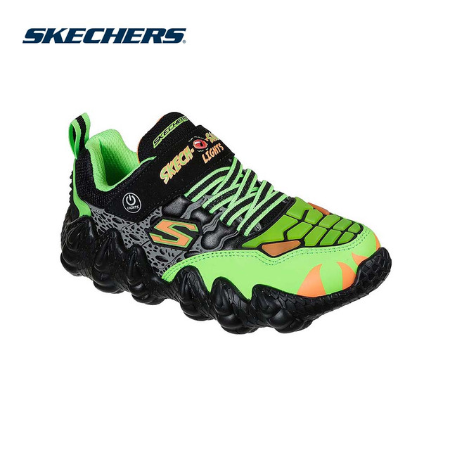 Skechers สเก็ตเชอร์ส รองเท้า เด็กผู้ชาย Skech-O-Saurus Light Shoes - 400110L-BKLM