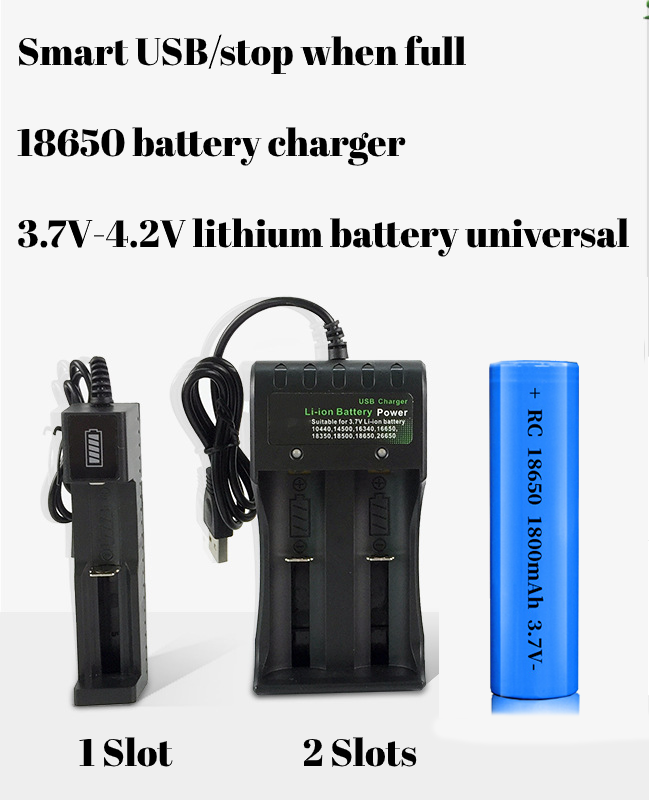 【ส่งของจากประเทศไทย】BEATY 1/2 Slots 18650 Batteries Lithium Ion Battery Charger Portable Travel USB Charger DC 3.7V 1800mA Output 3.7V 18650 ชาร์จแบตเตอรี่ลิเธียมไอออน USB อิสระชาร์จแบบพกพา