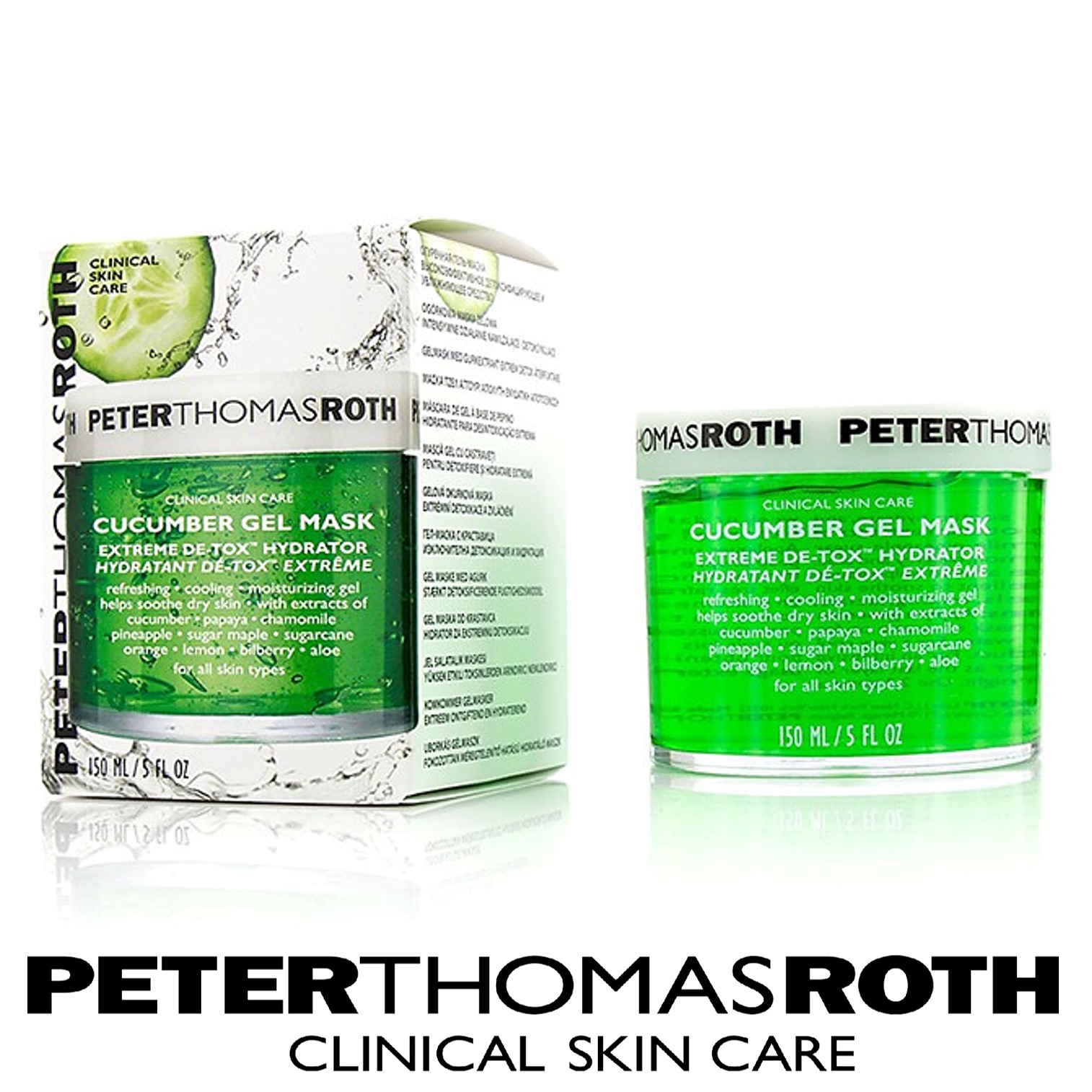 Peter Thomas Roth Cucumber Gel Mask Refresheshydrates 150ml  เจลมาส์คหน้าสูตรพิเศษจากสารสกัดแตงกวาเพิ่มความชุ่มชื้นให้ผิวหน้าแบบถึงขีดสุด  | Lazada.co.th