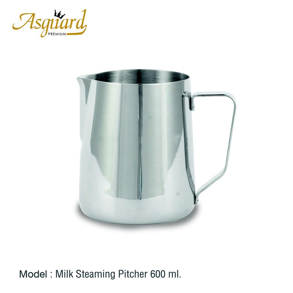 ASHURD เหยือกสตรีมนม Milk Steaming Pitcher -ขนาด 600 ml.เครื่องชงกาแฟ เครื่องชงน้ำ เครื่องทำกาแฟ ที่ชงกาแฟ เครื่องทำกาแฟอัตโนมัติ เครื่องทำกาแฟแบบพกพา เยือกชกกาแฟ ของแท้