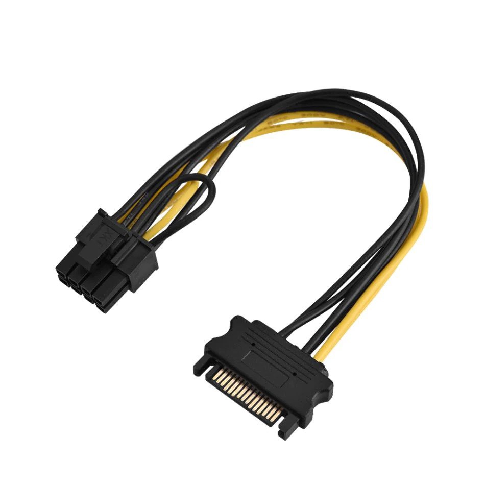 SALE PS-03 สาย Power Sata 15 Pin to 8(6+2)Pin(การ์ดจอ) Power Cable #คำค้นหาเพิ่มเติม คีย์บอร์ดเกมมิ่ง Keybord EGA RGB USB เข้าสายตัวเมีย DisplayPort