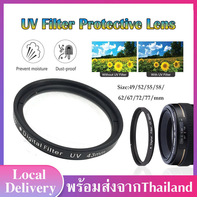kenko UV Filterฟิลเตอร์uv  ฟิลเตอร์ป้องกันหน้าเลนส์ กันแตก กันรอยขีดข่วนเลนส์size49/52/55/58/62/67/72/ 77mm UV protector camera filter B56